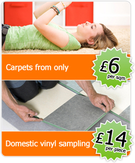 Carpet and domestic vinyl sampling deals